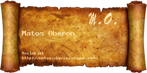 Matos Oberon névjegykártya